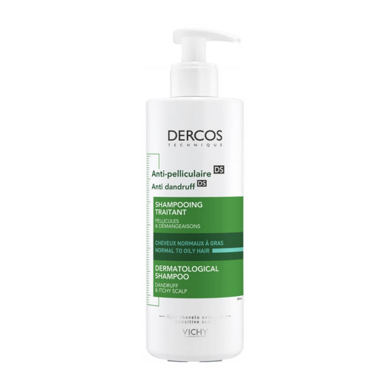 Vichy Dercos Shampoing Traitant Anti-Pelliculaire Cheveux Normaux à Gras 390 ml