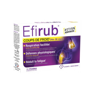 3C Pharma Efirub Coups de Froid Goût Ananas 16 Sachets
