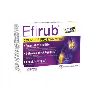 3C Pharma Efirub Coups de Froid Goût Ananas 16 Sachets