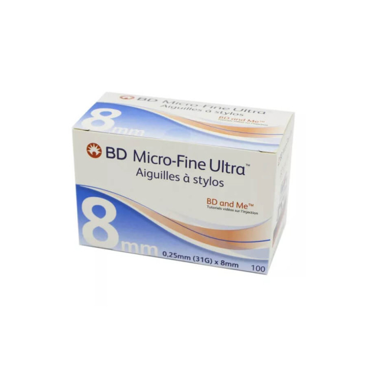 BD Micro-Fine Ultra Pen Needles 0.25mm x 8mm (31G) box of 100