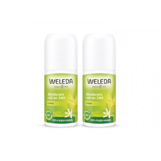 WELEDA DUO Déodorant roll-on 24h Citrus. Bille 2X50ml