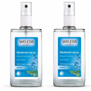 WELEDA DUO Déodorants à la Sauge. Lot de 2 Vapo 100ml