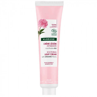 Klorane Peony Light Soothing Cream Organic Face Sensitive Skin 40 ml
