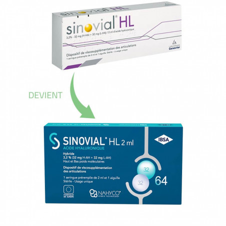 Sinovial HL Seringue préremplie 2 ml arthrose