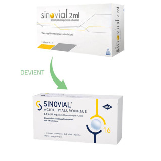 SINOVIAL 3 SERINGUES PREREMPLIES DE 2ML