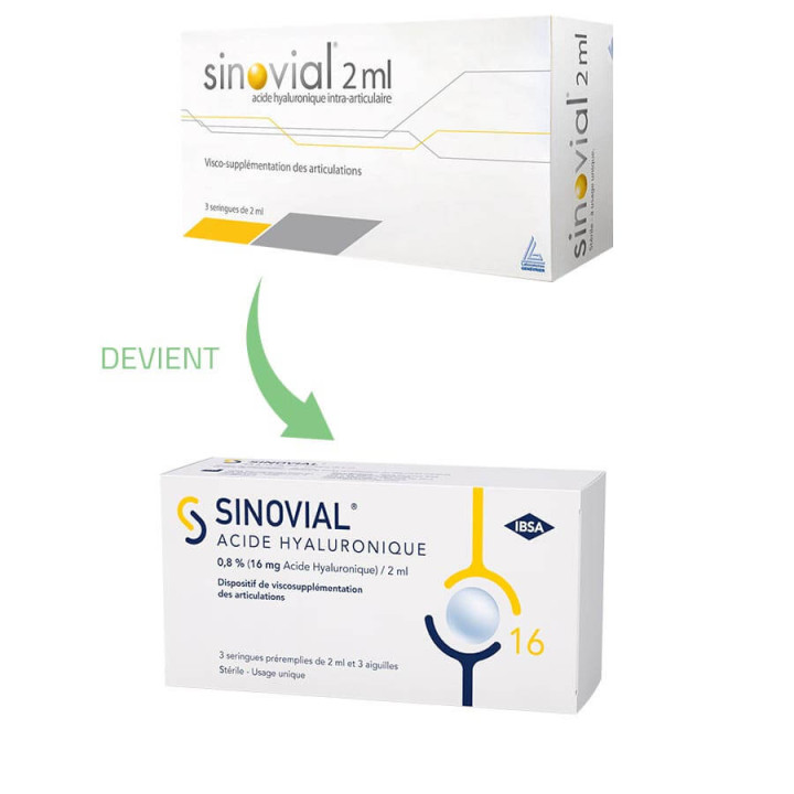 SINOVIAL 3 SERINGUES PREREMPLIES DE 2ML
