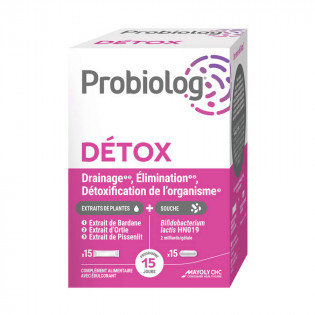 Mayoly Probiolog Détox 15 gélules + 15 sticks