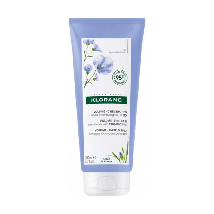 Klorane Volume Cheveux Fins Après-Shampoing au Lin Bio 200 ml 3282770147469