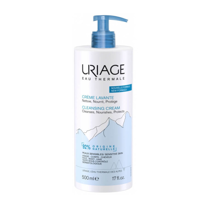 Uriage Face - Body - Hair Washing Cream 500 ml pump bottle