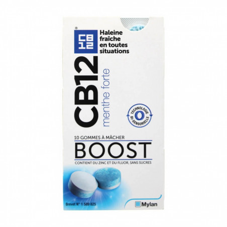 CB12 Boost Strong Mint 10 Gommes à Mâcher