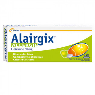 Alairgix Allergie Cétirizine 10 mg 7 comprimés à sucer