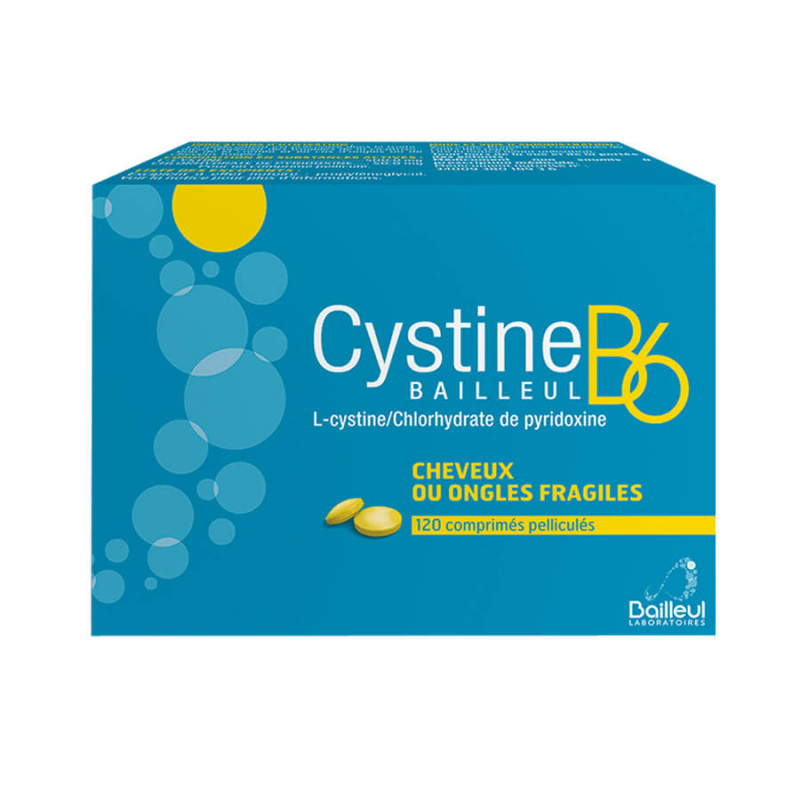 Cystine B6 Bailleul 120 comprimés pelliculés cheveux ongles fragiles