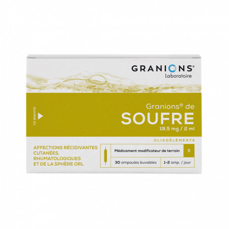 Granions de Soufre 19.5 mg 30 ampoules buvables 2 ml 3400939438771