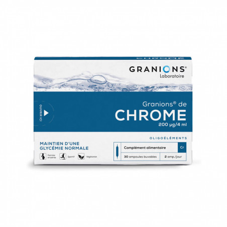 Granions de Chrome 30 ampoules buvables 2 ml 3760155210446