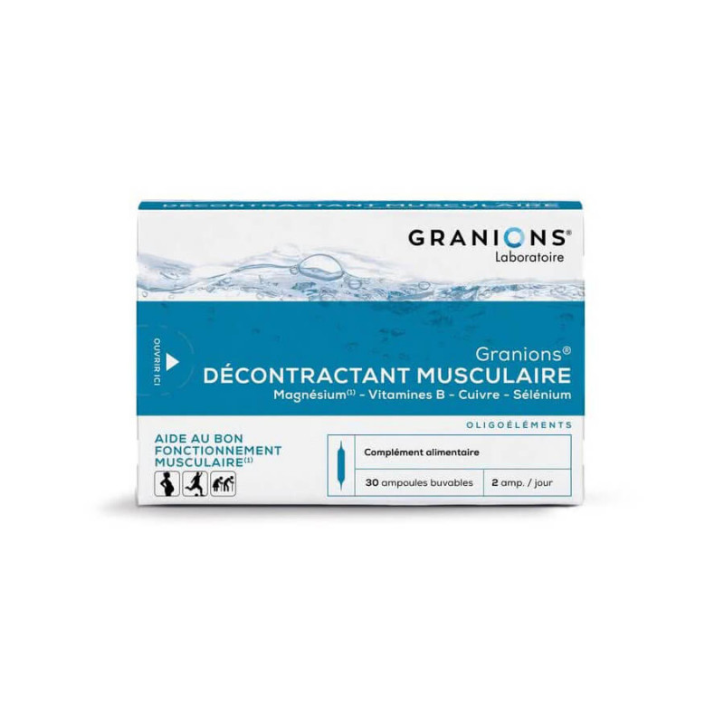 Granions décontractant musculaire 30 ampoules buvables 2 ml 3760155210538