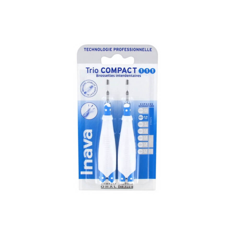 Inava Brossettes interdentaires Trio Compact Bleu