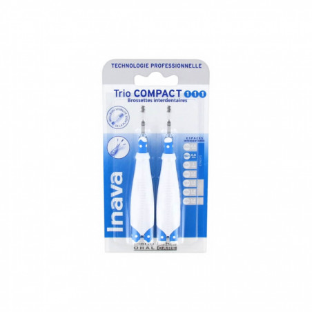 Inava Brossettes interdentaires Trio Compact Bleu