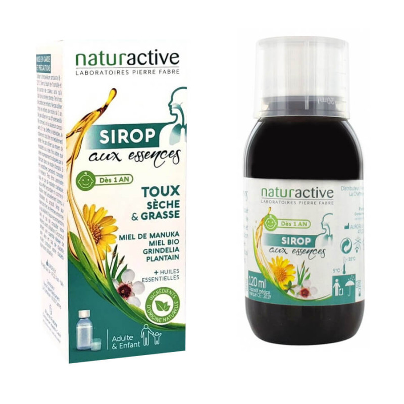 Naturactive Sirop aux Essences Toux Sèche & Grasse 120 ml 3665606000389 Naturactive Sirop aux Essences Toux Sèche & Grasse 120 ml 3665606000389