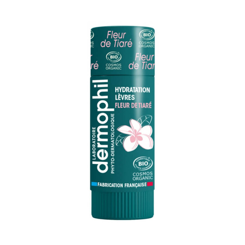 Dermophil Indien Hydratation Lèvres Bio Stick 4 g Fleur de Tiaré