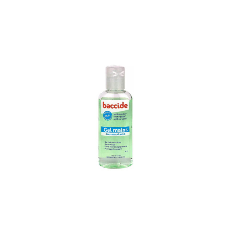 Baccide Gel Main Sans rincage Vert parfum fraîcheur 30 ml