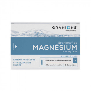 Granions of magnesium 30 drinkable ampoules 2 ml
