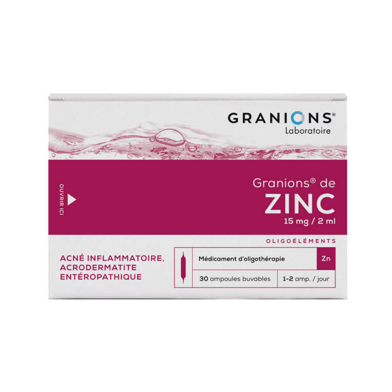 Granions de Zinc 30 ampoules buvables 2 ml 3400933524784