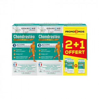 Granions Chondrostéo+ Articulations 3 x 90 Tablets with 90 Tablets Free