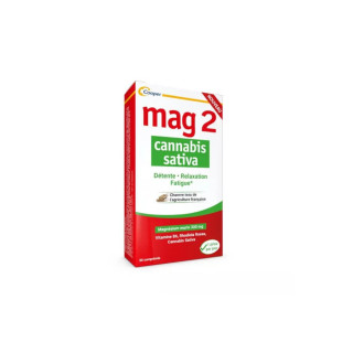 MAG 2 Cannabis Sativa 30 Tablets Marine Magnesium 300mg Relaxation, Fatigue