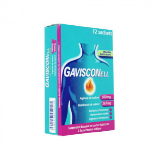 Gavisconell menthe sans sucre 12 sachets dose 3400938254518