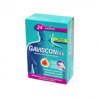 Gavisconell menthe sans sucre 24 sachets dose 3400933851767