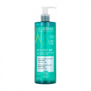 A-DERMA Biology AC Gel moussant nettoyant purifiant Bio 400 ml 3282770153002