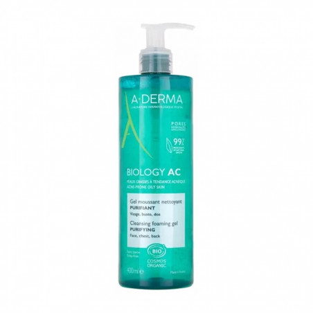 A-DERMA Biology AC Gel moussant nettoyant purifiant Bio 400 ml 3282770153002