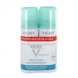 Vichy Anti-Perspirant Deodorant Efficiency 48H Lot of 2 x 125 ml