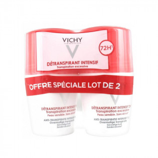 Vichy Détranspirant Intensif 72H Transpiration Excessive Lot de 2 x 50 ml 3337871324711