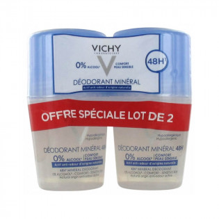 Vichy Mineral Deodorant 48H Roll-On Lot of 2 x 50 ml