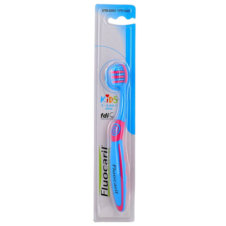 Fluocaril Brosse à Dents Kids 2-6 ans bleu et rose 8710522662922