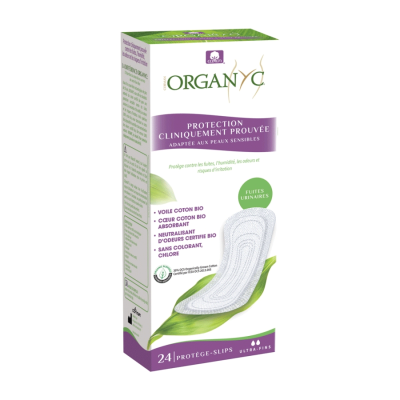 Organyc Fuites Urinaires Light 24 Protège-Slips Ultra-Fins Bio 8016867013758