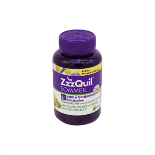 ZZZQUIL SOMMEIL 60 Gommes Arôme Mangue Banane Complément Alimentaire Aidant à s' Endormir Vite 8006540795651