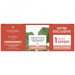 Coffret René Furterer  Vitalfan Vitalité  Cheveux et ongles. Lot de 3 boîtes dont 1 Offerte