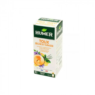 Humer Toux Sèche et Grasse Sirop dès 8 Ans Miel, Plantain, Réglisse, Mauve 170 ml 3401560120028