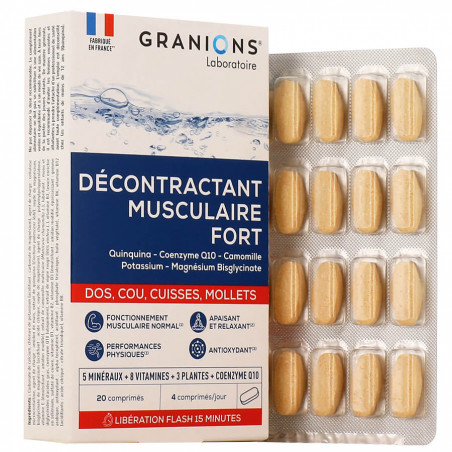 Granions Décontractant musculaire fort boite 20 comprimés 3760155216516