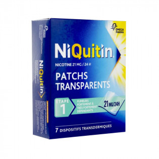 Niquitin transparent anti tobacco patch 21 mg/24 h 7 units