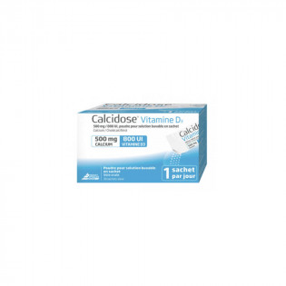 Calcidose Vitamine D3 500 mg 800 UI Poudre pour suspension buvable 30 sachets 3400930087688