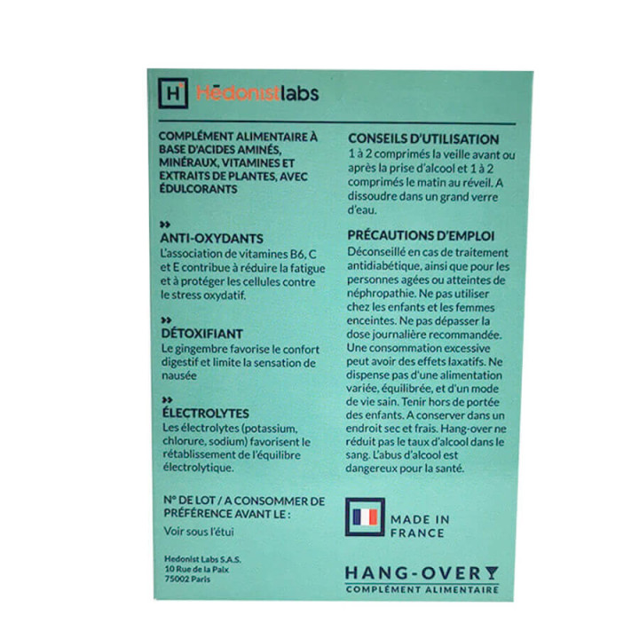 Hang-Over  acts on all hangover symptoms 20 tablets