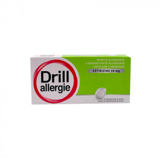 DRILL ALLERGIE CETIRIZINE 10MG BOITE DE 7 COMPRIMES A SUCER