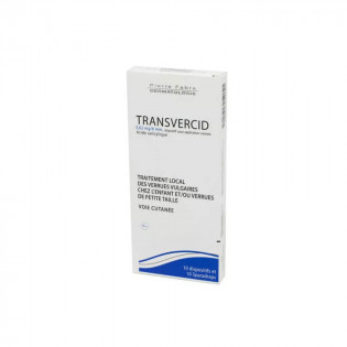 Transvercid traitement verrues enfant 3,62 mg/6 mm boîte 10 sachets