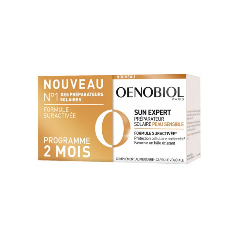 Oenobiol Sun Expert Préparateur Solaire Peau Sensible Lot de 2 x 30 Capsules 8713304953553