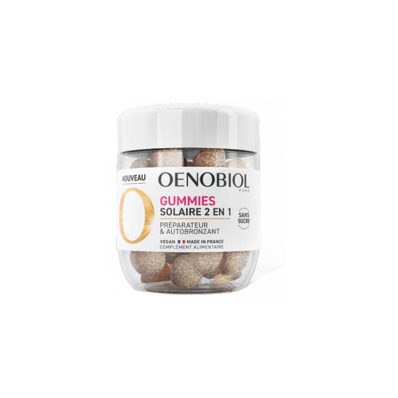 Oenobiol Solaire 2en1 Préparateur Et Autobronzant 60 Gummies