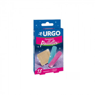 Urgo 18 PAILLETTES Children Dressings 3 Colors 2 Sizes