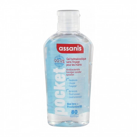 Assanis Gel Mains Hydroalcoolique 80 ml Senteur Neutre 3760032831313